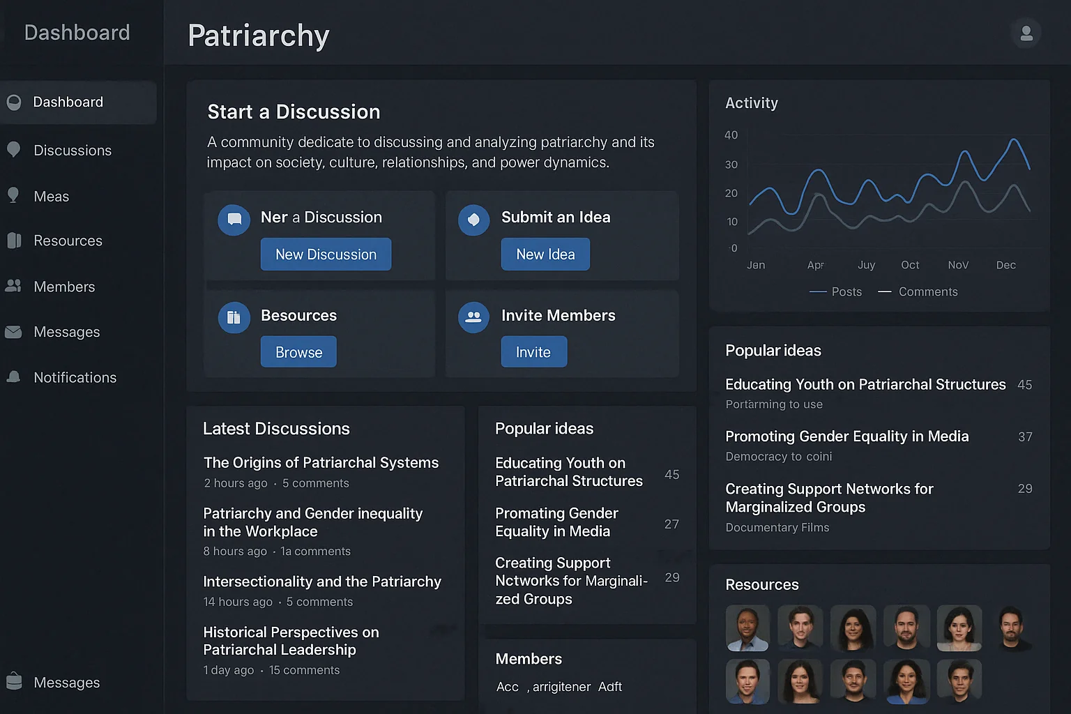 Patriarchy Community Dashboard
